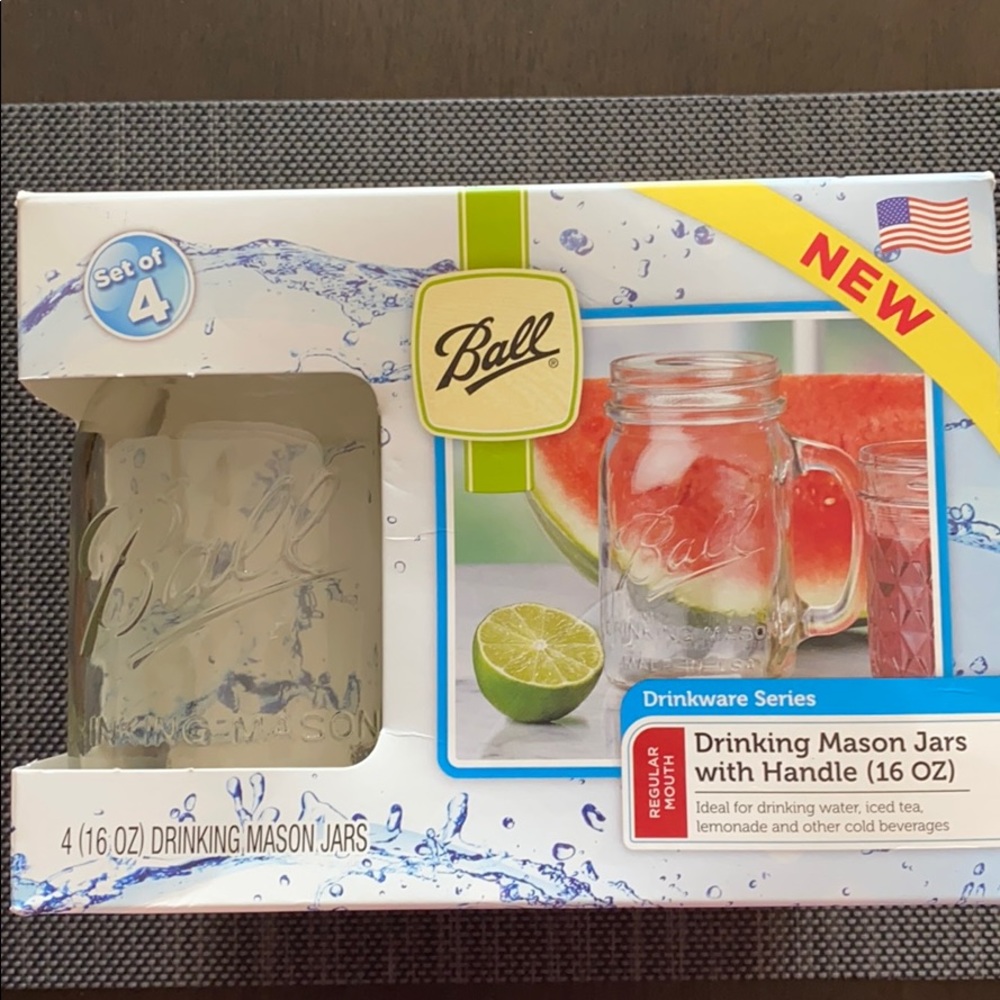 Ball Drinking Mason Jars with Handle 16oz